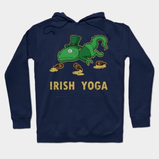 Irish Yoga T Rex St Patricks Day Hoodie